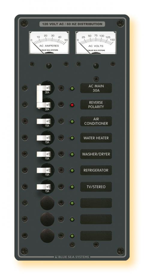 BLUESEA ΠΙΝΑΚΑΣ ΡΕΥΜΑΤΟΣ 230V ΓΕΝ+8 ΒΟΛΤ+ΑΜΠ.ΑΝ