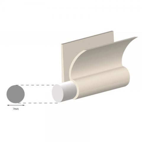 ΠΡΟΦΙΛ ΡVC Φ7mm ΜΕ ΔΙΠΛΗ ΓΛΩΣΣΑ