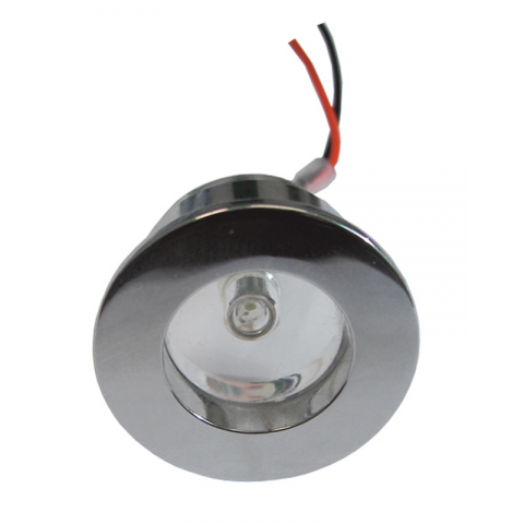AAA LED ΣΠΟΤ ΣΤΕΓΑΝΟ ΧΡΩΜΙΟΥ 12V ΘΕΡΜΟ ΛΕΥΚΟ Φ32mm (τρυπα26/12mm)