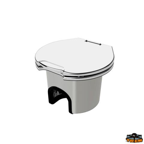 ΒΑΣΗ ΝΤΟΥΖΙΕΡΑΣ LUX ΣΤΡΟΓΓΥΛΗ Φ90 ΦΛΑΤ ΧΡΩΜΙΟ