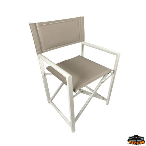 TREM Deco ΚΑΡΕΚΛΑ MARINE ΑΛΟΥΜΙΝΙΟΥ ΛΕΥΚΗ ΠΤΥΣΣΟΜΕΝΗ με ΥΦΑΣΜΑ ΛΕΥΚΟ 